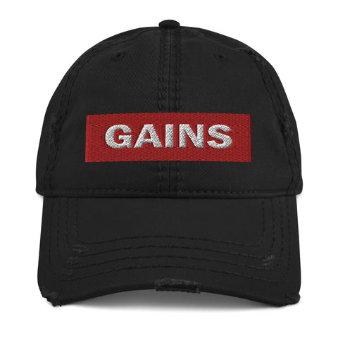 GAINS Distressed Dad Hat - Tru Nobilis