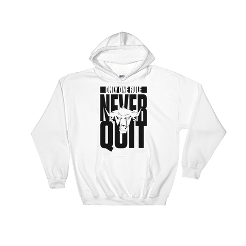 TN Never Quit White Hooded Sweatshirt - Tru Nobilis