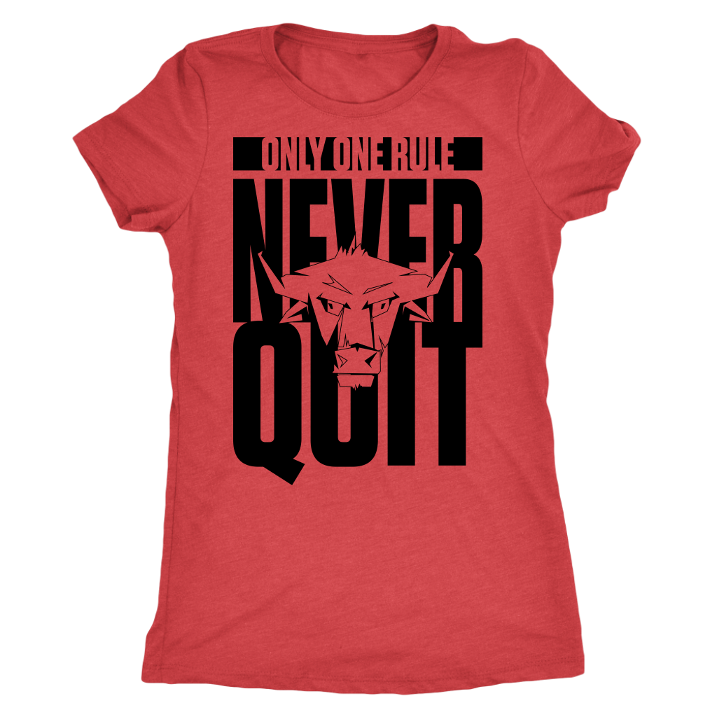 TN Never Quit Next Level Womens Triblend - Tru Nobilis