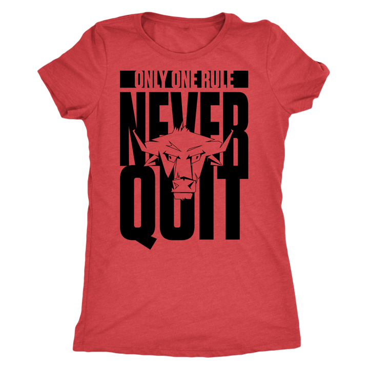 TN Never Quit Next Level Womens Triblend - Tru Nobilis