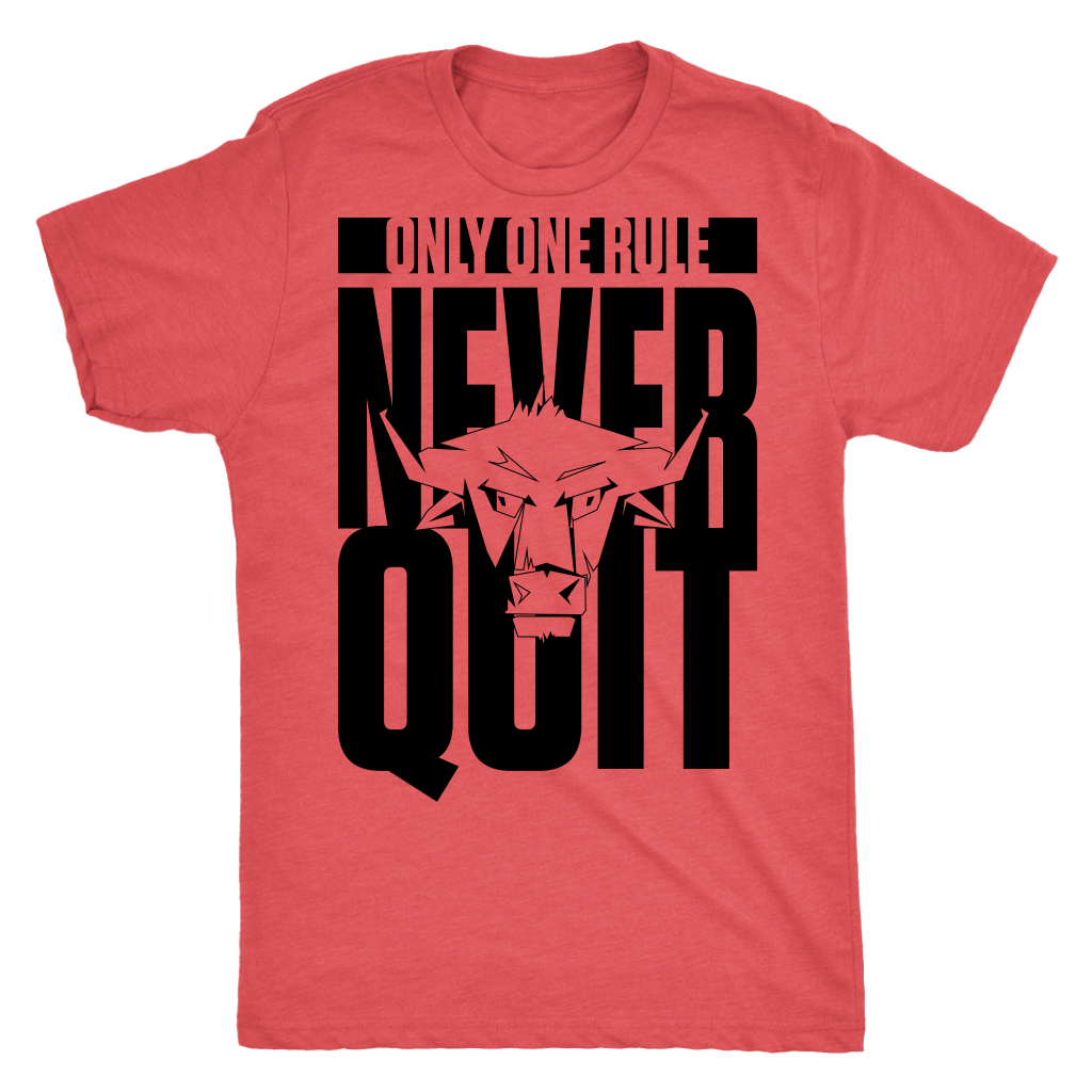 TN Never Quit Next Level Mens Triblend - Tru Nobilis