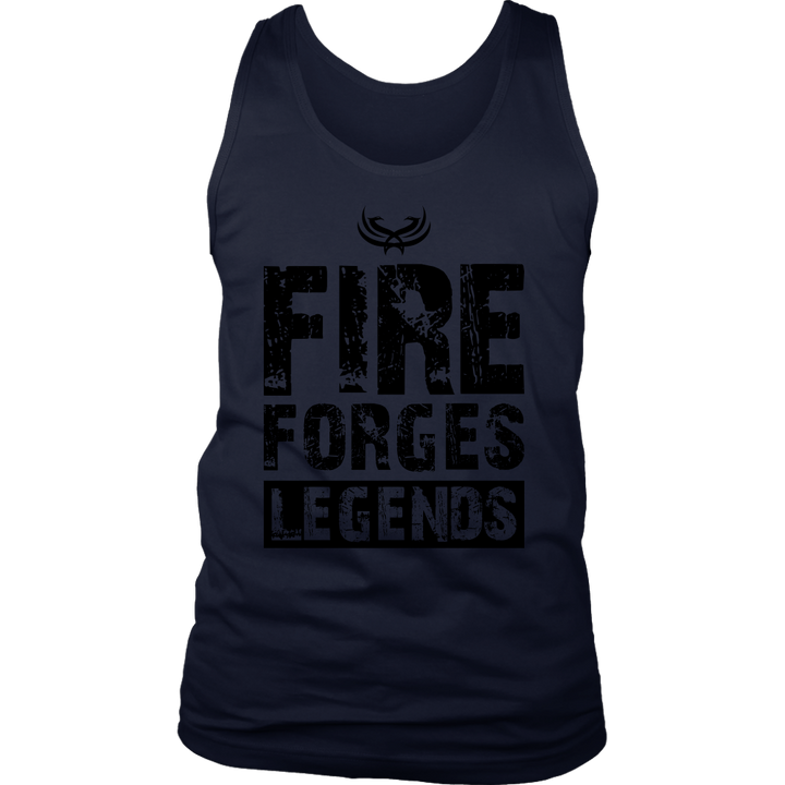 TN Fire Forges Legends Code Black District Mens Tank - Tru Nobilis