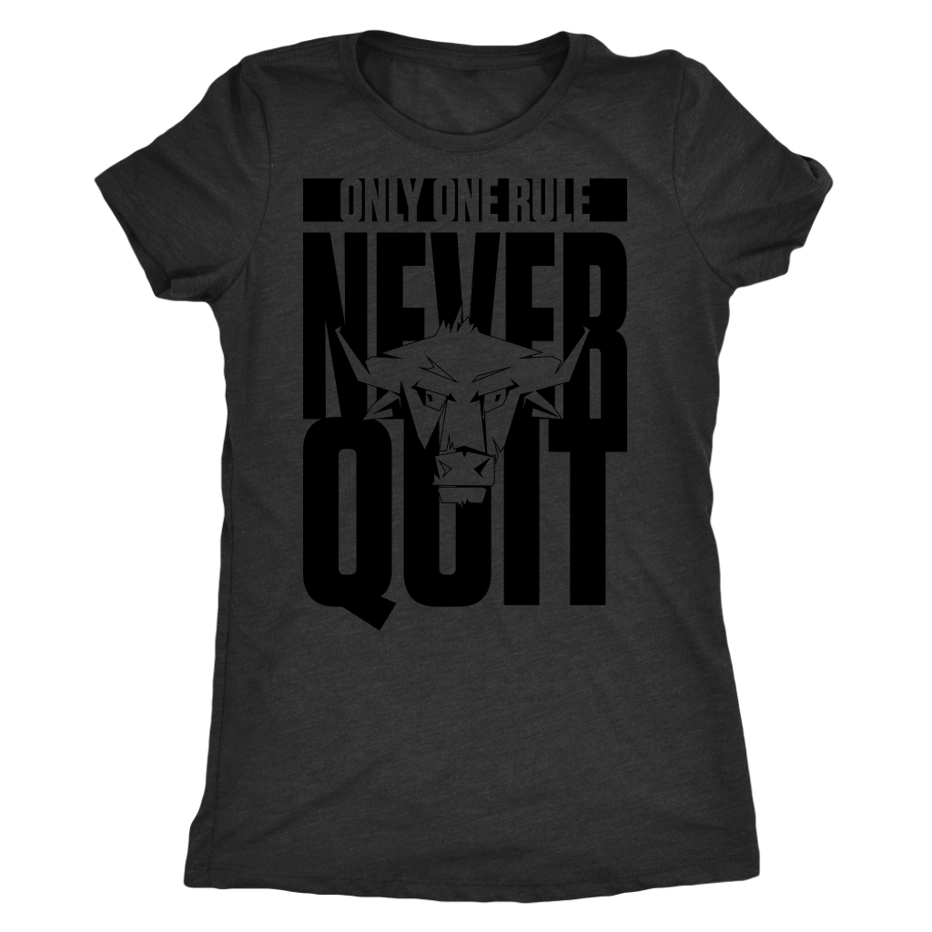 TN Never Quit Next Level Womens Triblend - Tru Nobilis
