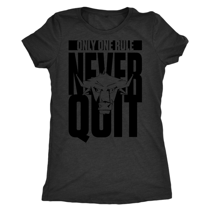 TN Never Quit Next Level Womens Triblend - Tru Nobilis
