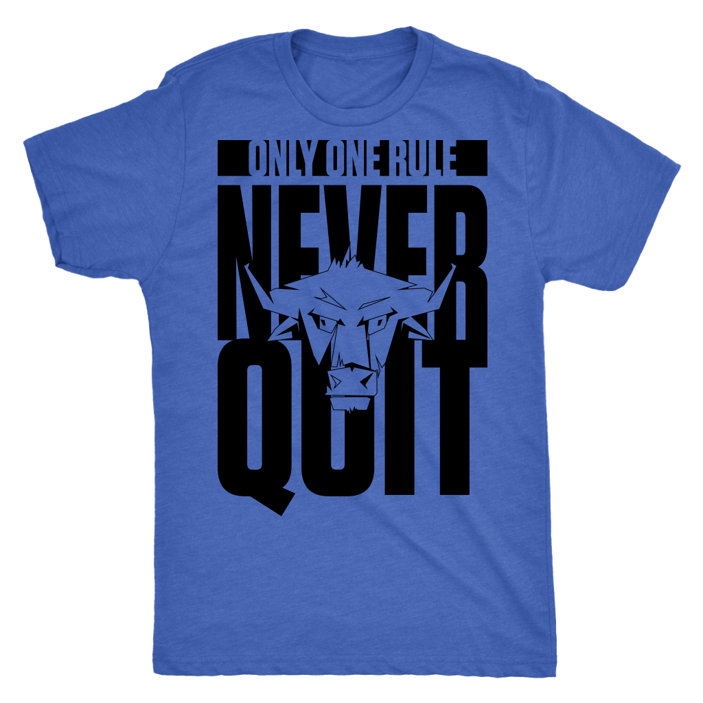 TN Never Quit Next Level Mens Triblend - Tru Nobilis