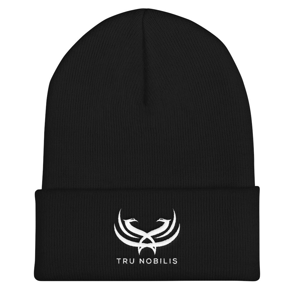 Tru Nobilis White Emblem Cuffed Beanie - Tru Nobilis