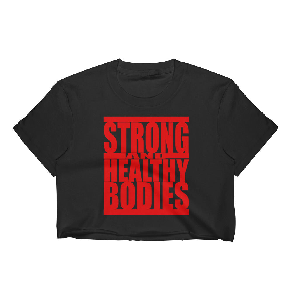 Strong and Healthy Red Women's Crop Top - Tru Nobilis