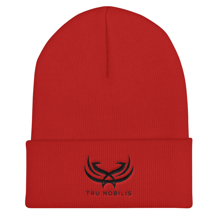 Tru Nobilis Black Emblem Cuffed Beanie - Tru Nobilis