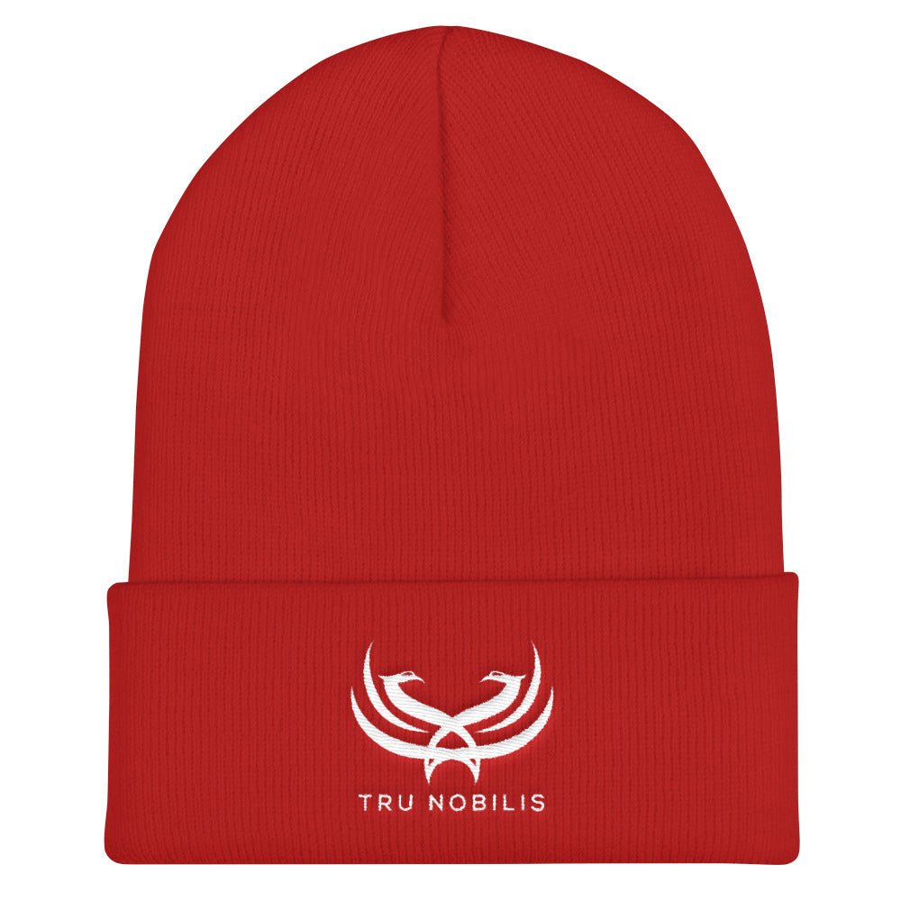 Tru Nobilis White Emblem Cuffed Beanie - Tru Nobilis