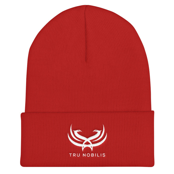 Tru Nobilis White Emblem Cuffed Beanie - Tru Nobilis