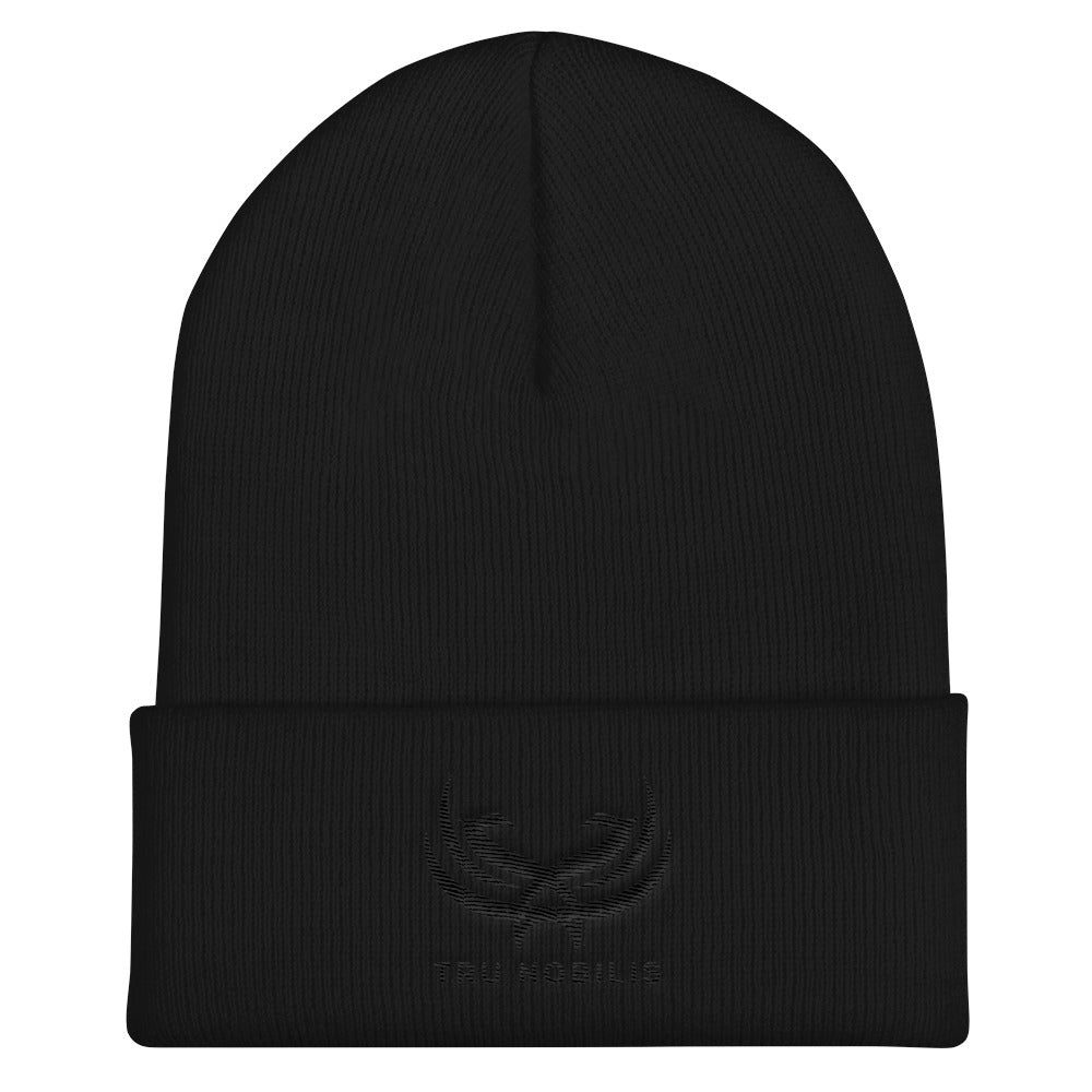 Tru Nobilis Black Emblem Cuffed Beanie - Tru Nobilis