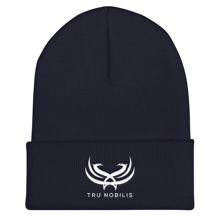 Tru Nobilis White Emblem Cuffed Beanie - Tru Nobilis
