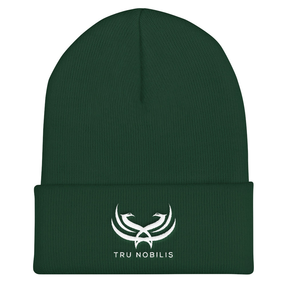 Tru Nobilis White Emblem Cuffed Beanie - Tru Nobilis