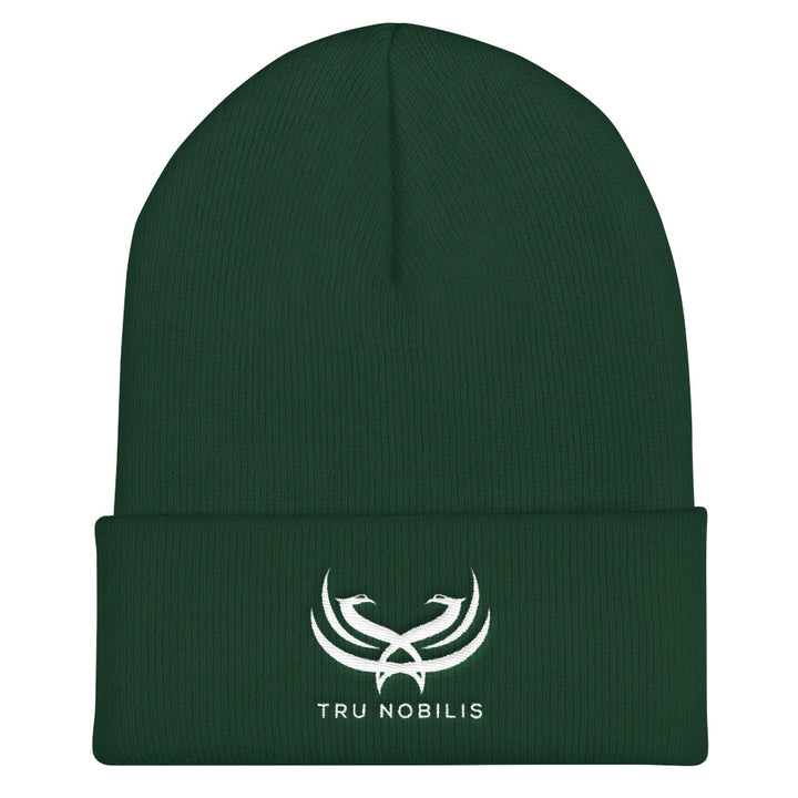 Tru Nobilis White Emblem Cuffed Beanie - Tru Nobilis