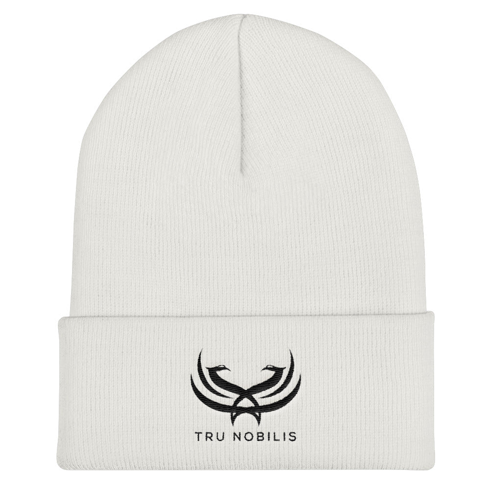 Tru Nobilis Black Emblem Cuffed Beanie - Tru Nobilis