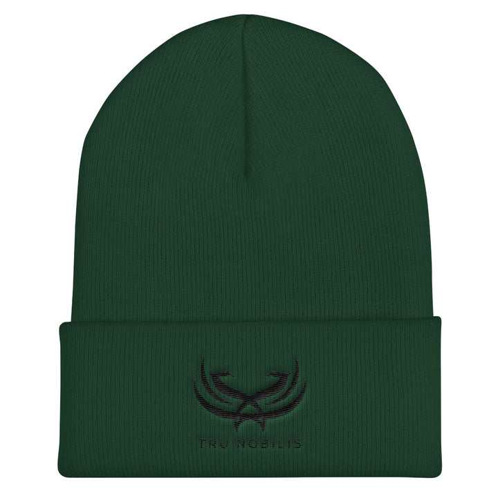 Tru Nobilis Black Emblem Cuffed Beanie - Tru Nobilis