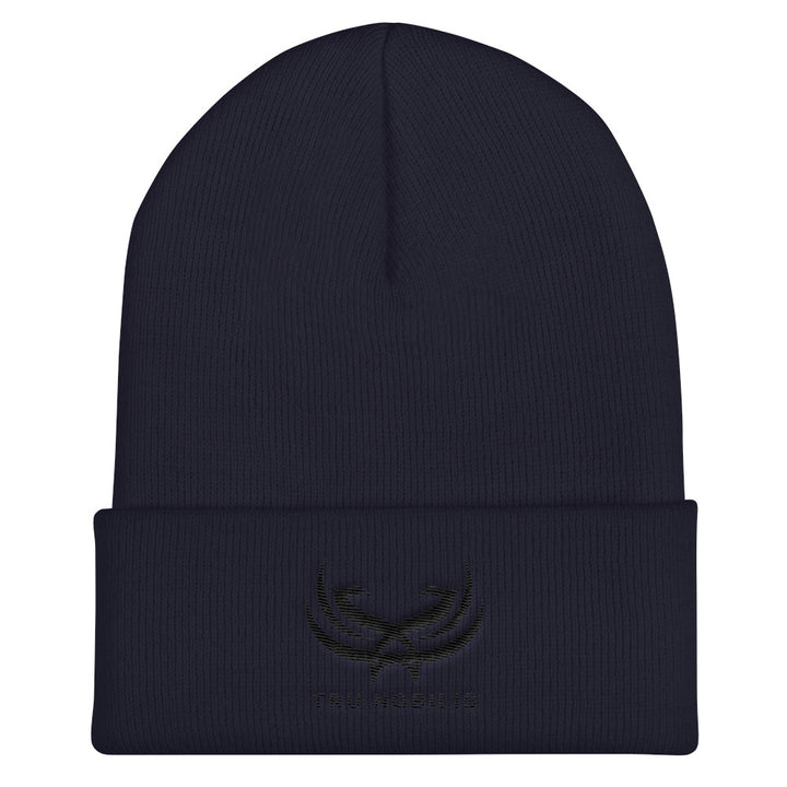 Tru Nobilis Black Emblem Cuffed Beanie - Tru Nobilis
