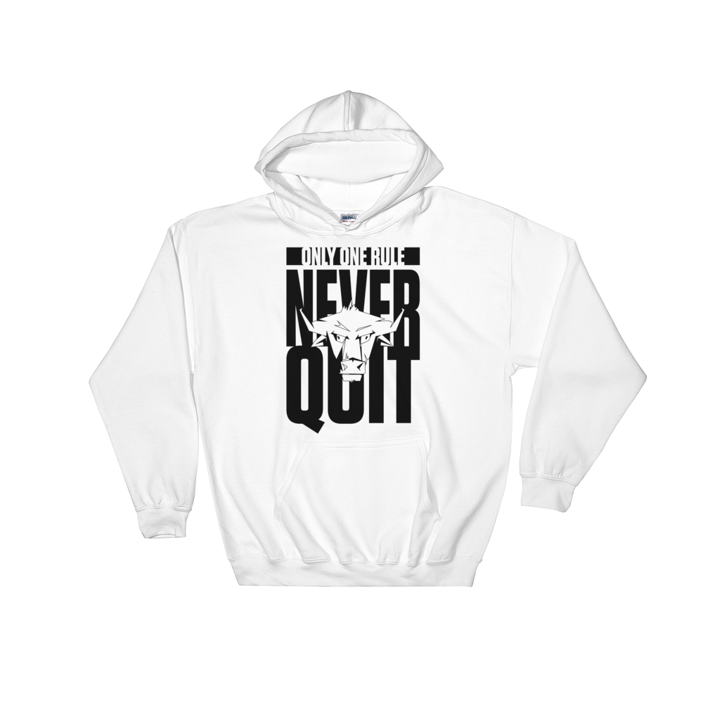 TN Never Quit White Hooded Sweatshirt - Tru Nobilis