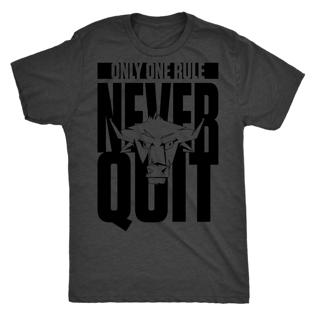 TN Never Quit Next Level Mens Triblend - Tru Nobilis