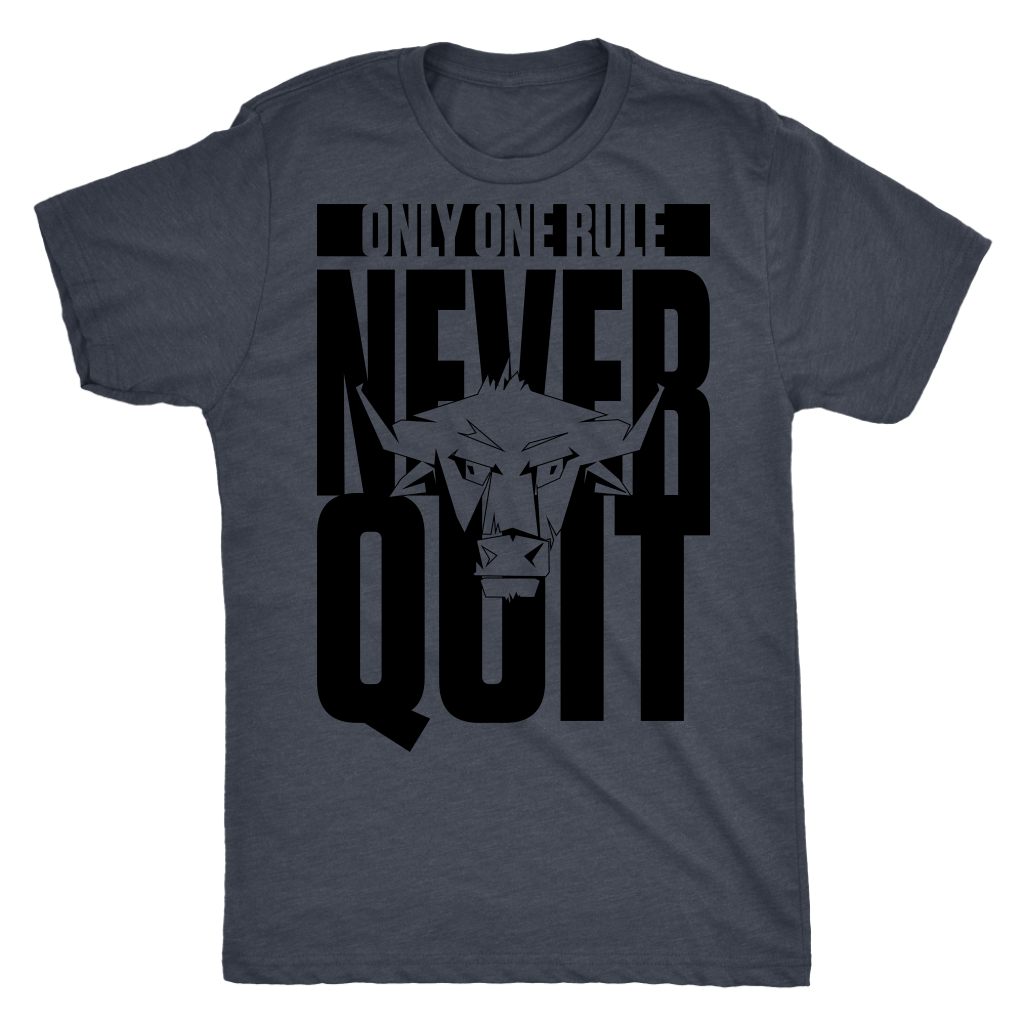 TN Never Quit Next Level Mens Triblend - Tru Nobilis