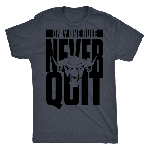 TN Never Quit Next Level Mens Triblend - Tru Nobilis