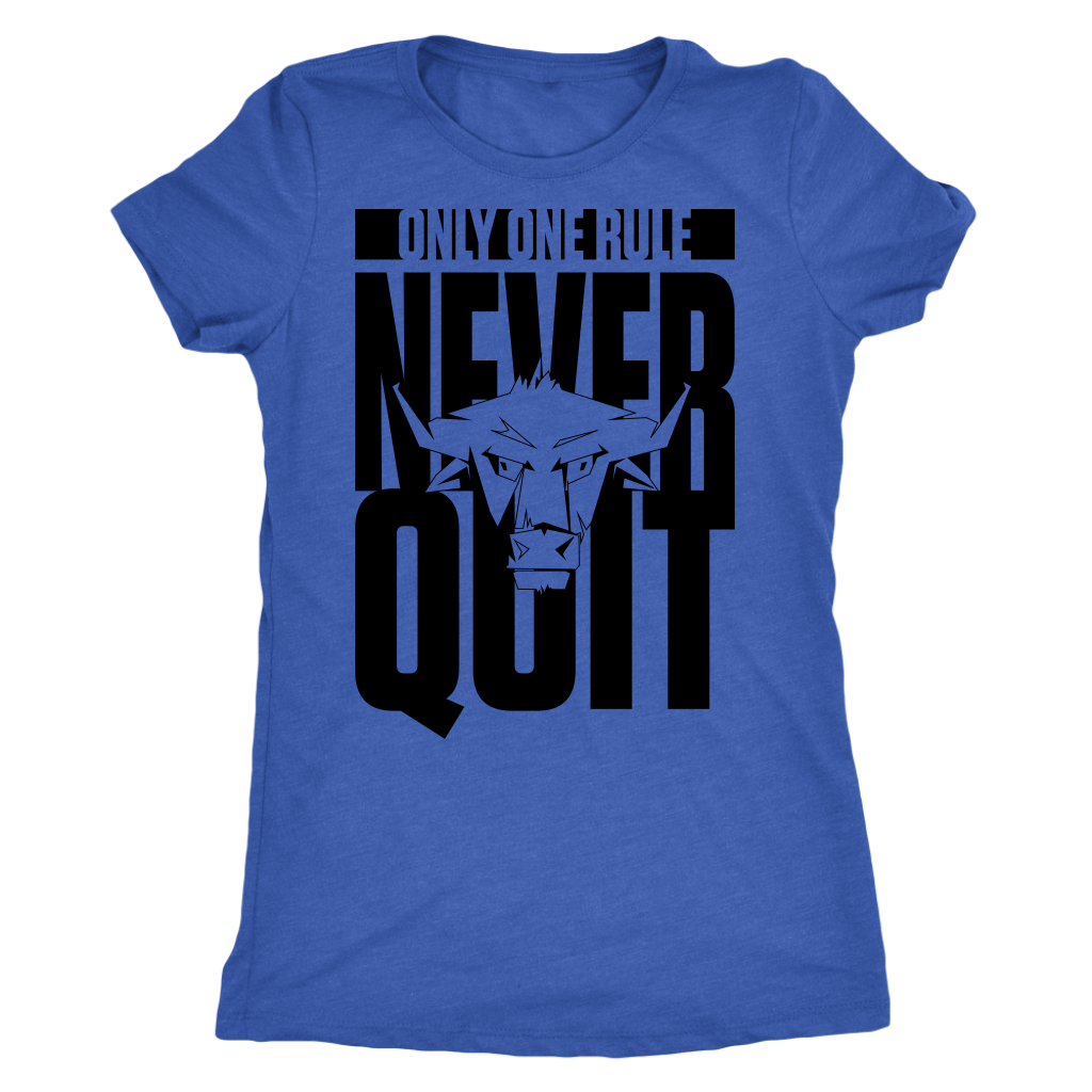 TN Never Quit Next Level Womens Triblend - Tru Nobilis
