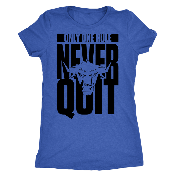 TN Never Quit Next Level Womens Triblend - Tru Nobilis