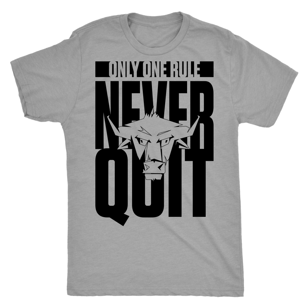TN Never Quit Next Level Mens Triblend - Tru Nobilis